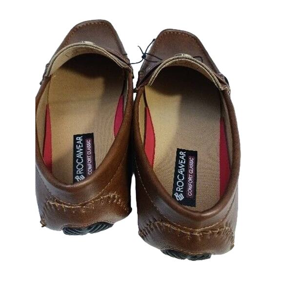NEW w TAG Rocawear Ludlow Loafers Sz 9.5 Brown Comfort Faux Leather Shoes Preppy main image 16